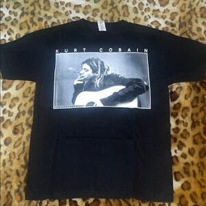 Kurt Cobain Black Graphic T-Shirt